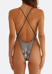 Dynamo One Piece Swimsuit | Chrome Silver