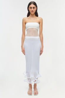 Womens | Emberly Strapless Plisse Top | Ivory