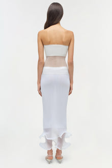 Womens | Emberly Strapless Plisse Top | Ivory