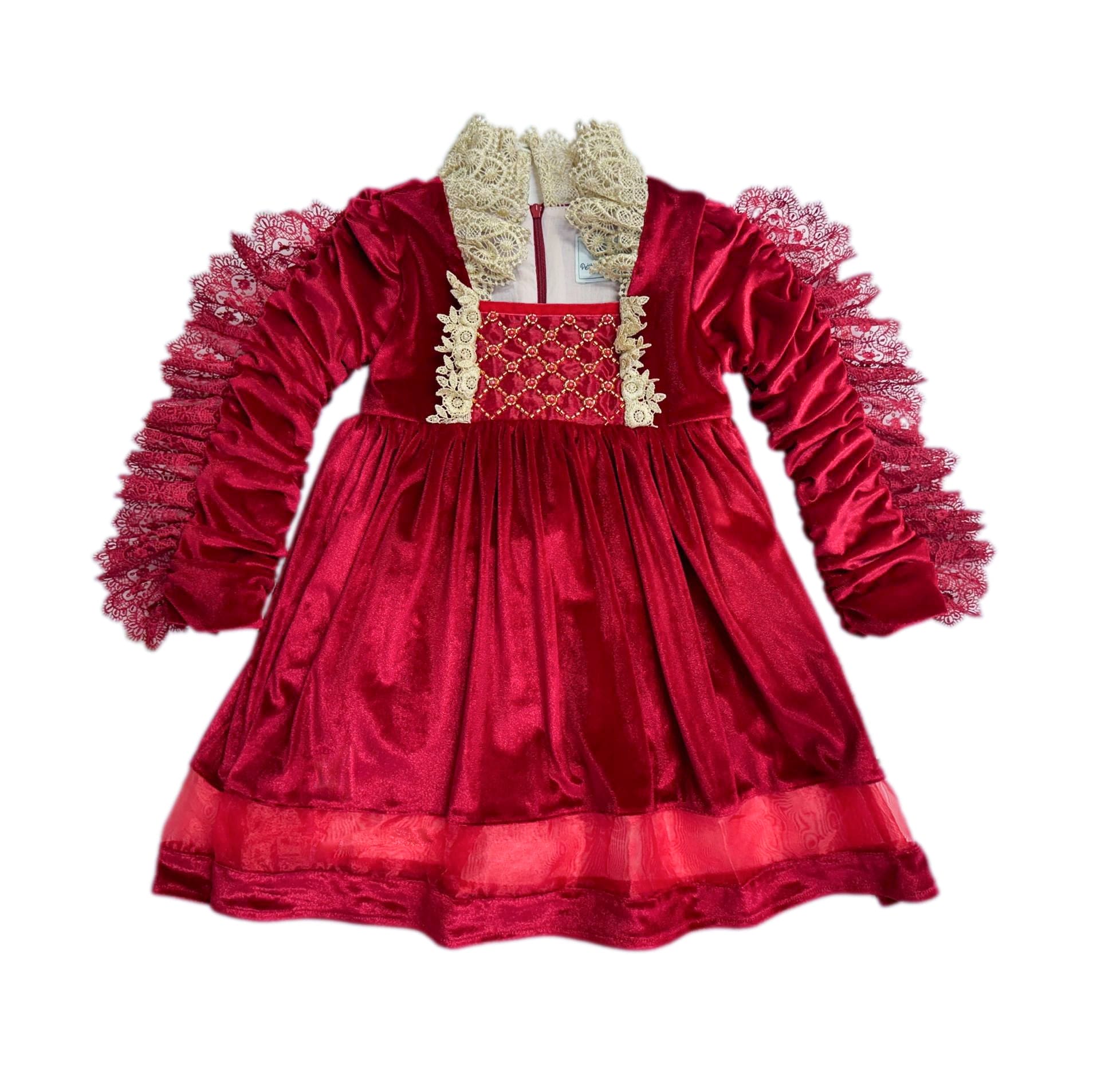 Victoria Red Velvet Dress | Red