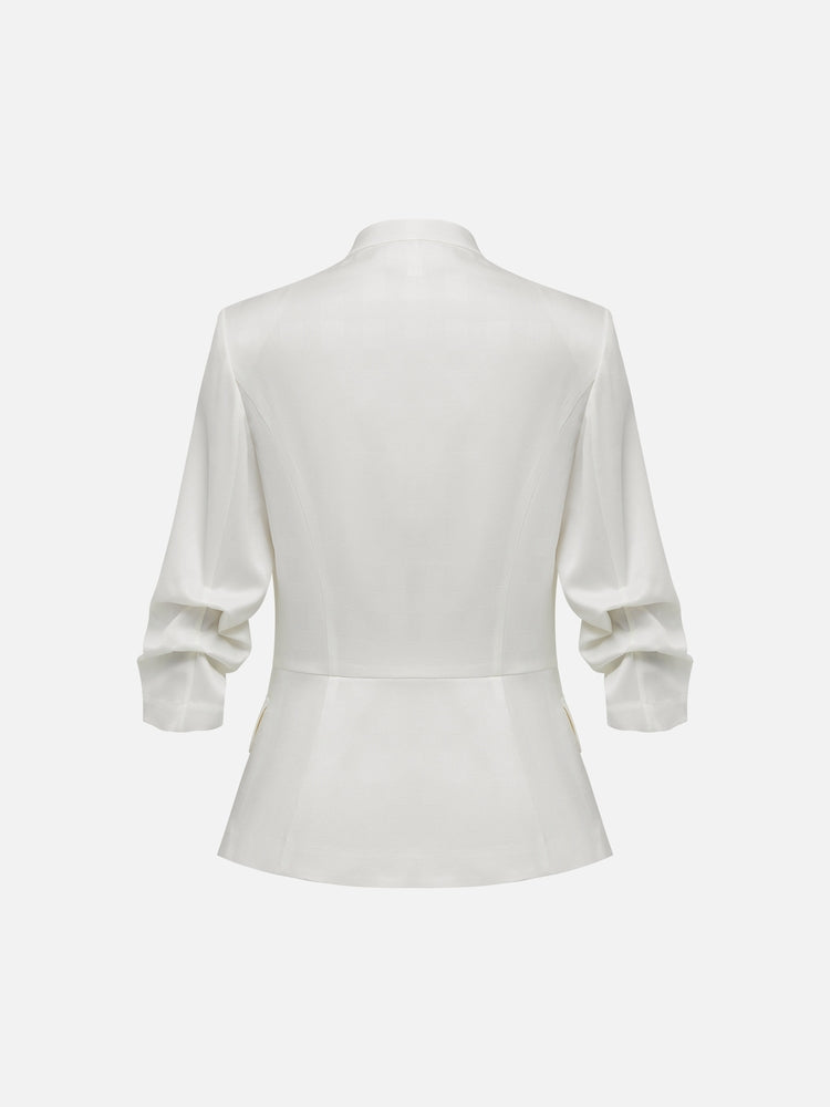 Slim Waist Blazer | White