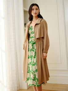 Silk Wool Dress | Khaki