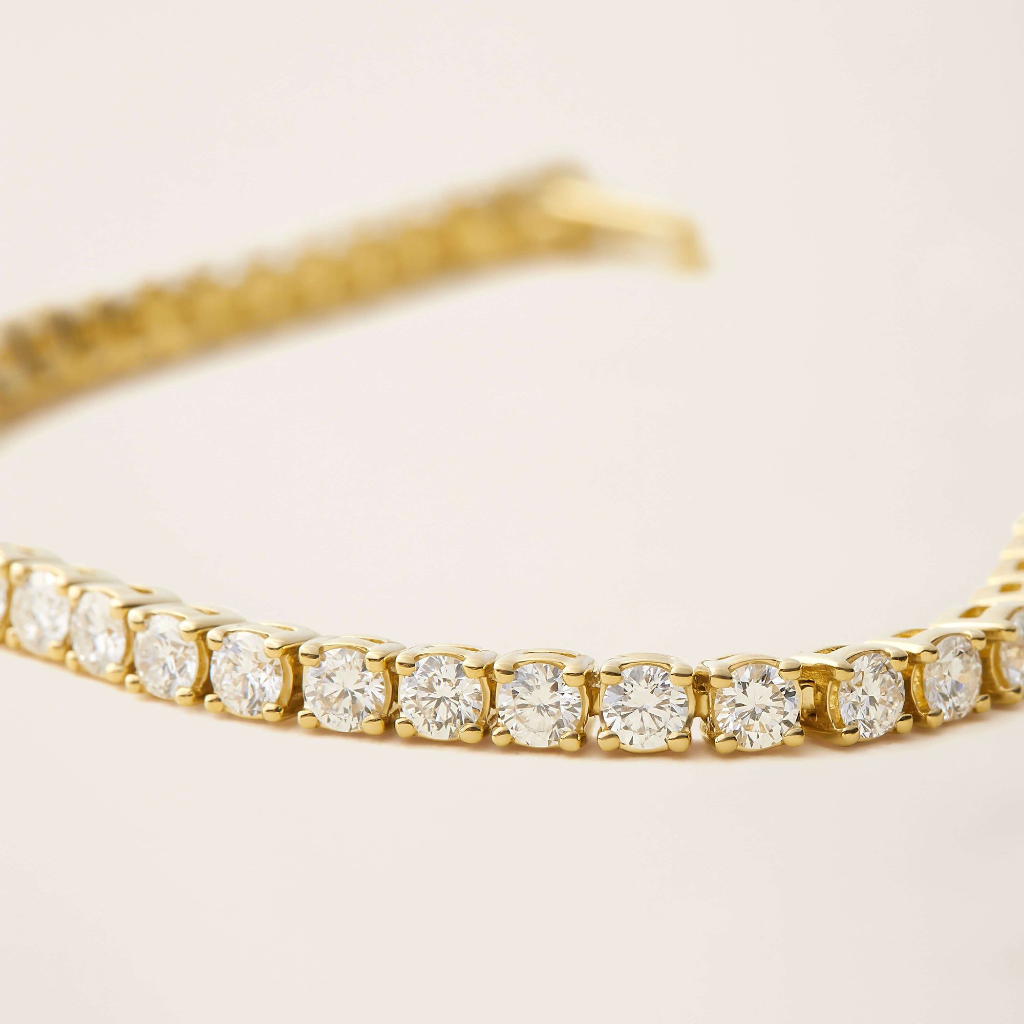 Womens | 18K Solid Yellow Gold | Dalton Tennis Bracelet | 3.7 CTW Diamonds