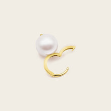 Womens | 14K Solid Yellow Gold | Large Pearl Huggies | Freshwater Pearls
