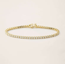 Womens | 18K Solid Yellow Gold | Dalton Tennis Bracelet | 3.7 CTW Diamonds