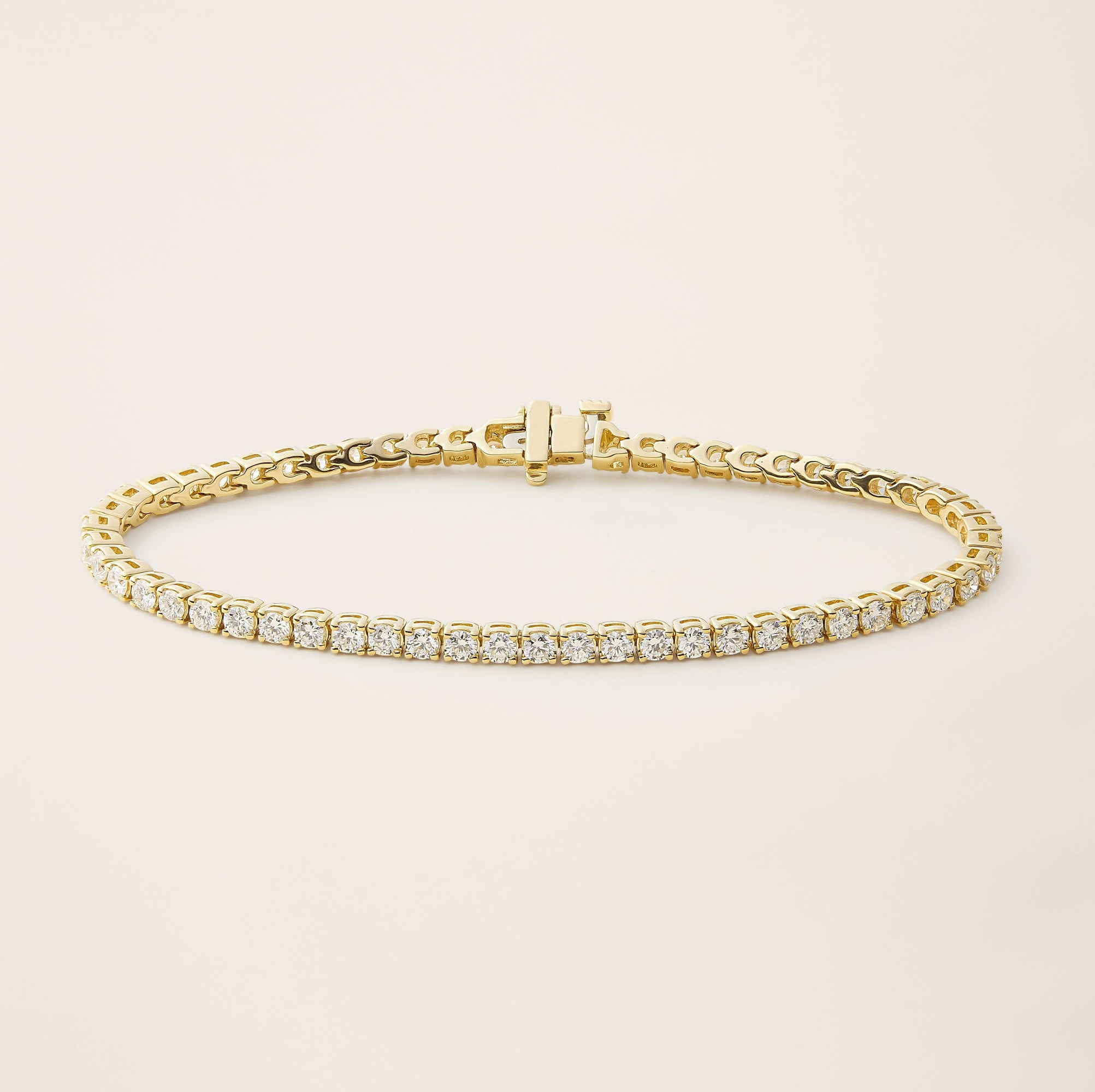 Womens | 18K Solid Yellow Gold | Dalton Tennis Bracelet | 3.7 CTW Diamonds
