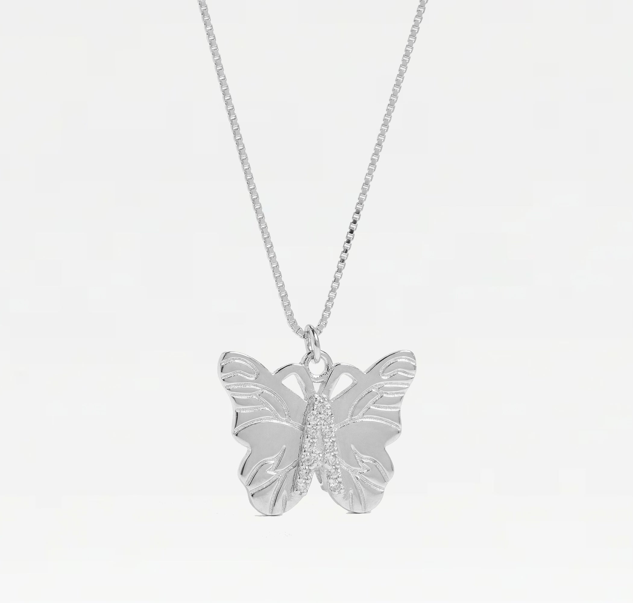 The Butterfly Initial Pendant Necklace | Gold Vermeil