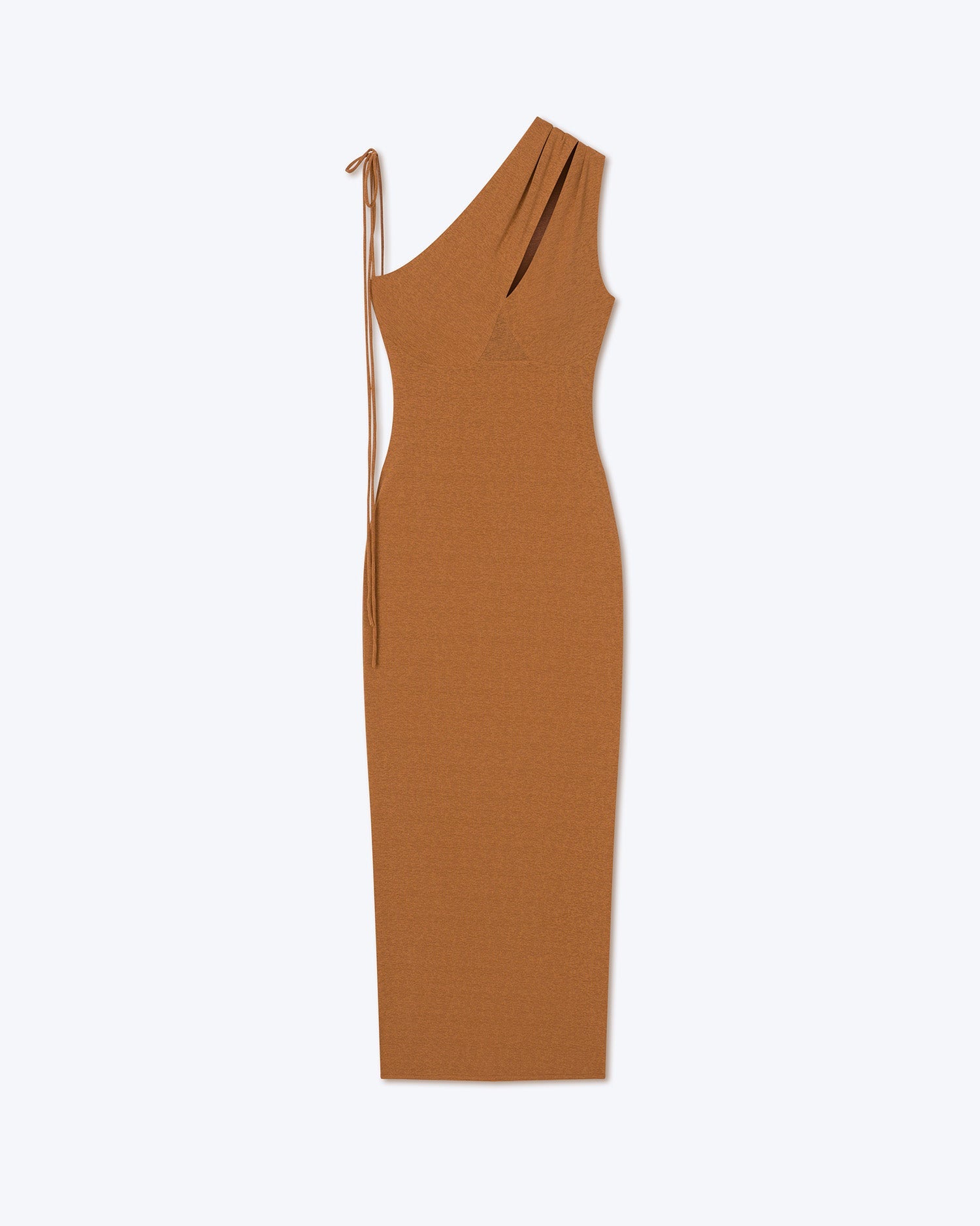 Camille Printed Mesh-Jersey Midi Dress | Caramel