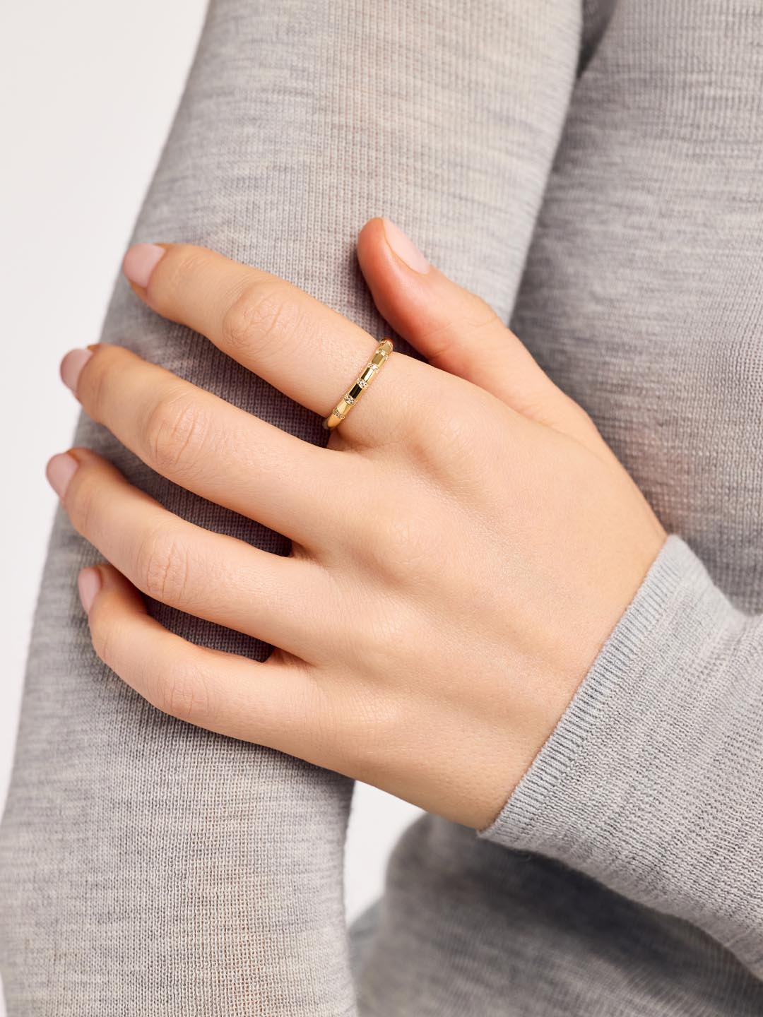 14K Gold Plated Cubic Zirconia Band Rings For Women Ana Luisa Whitley