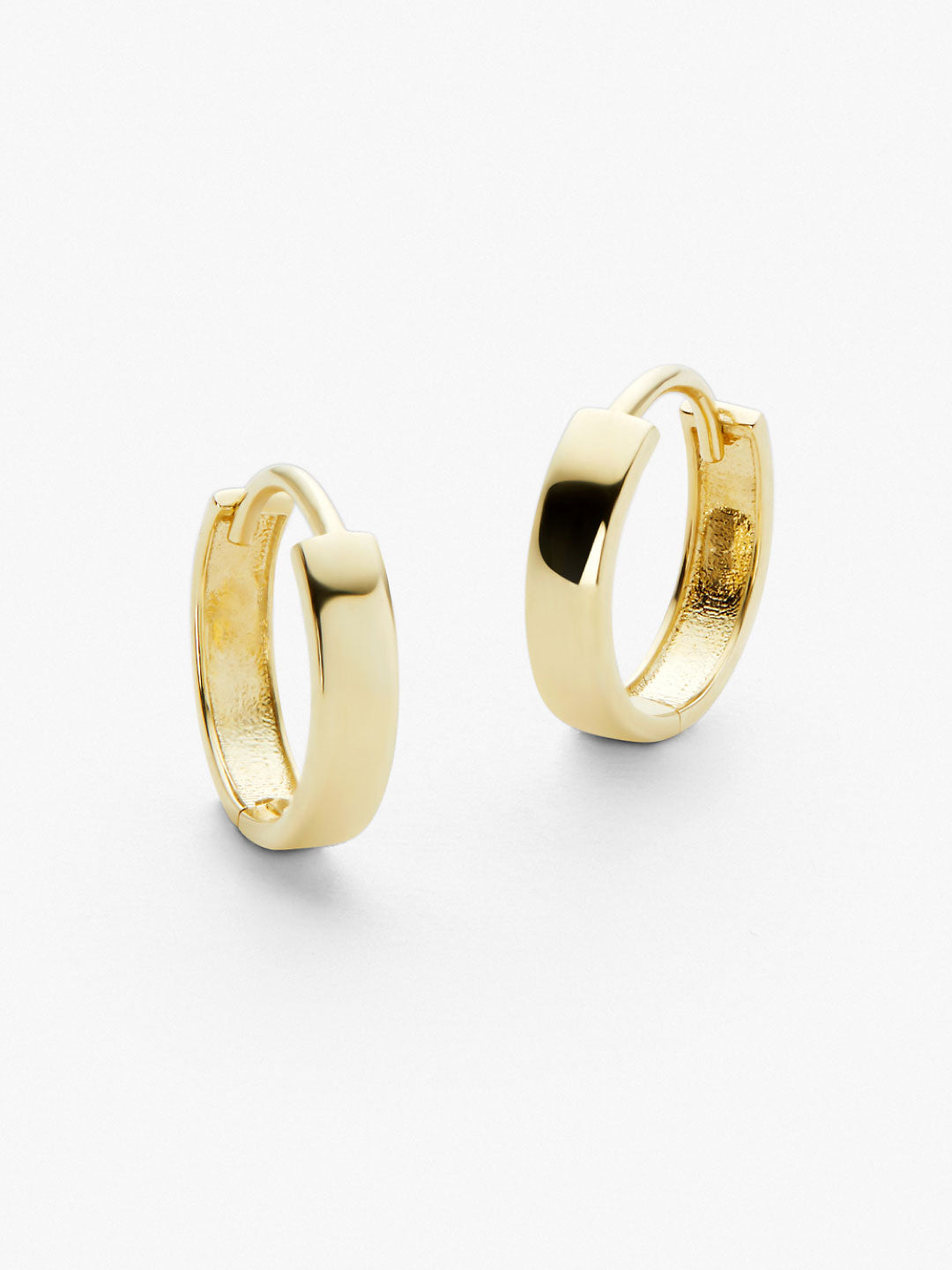 Bold Huggie Hoop Earrings | 10K Solid Gold