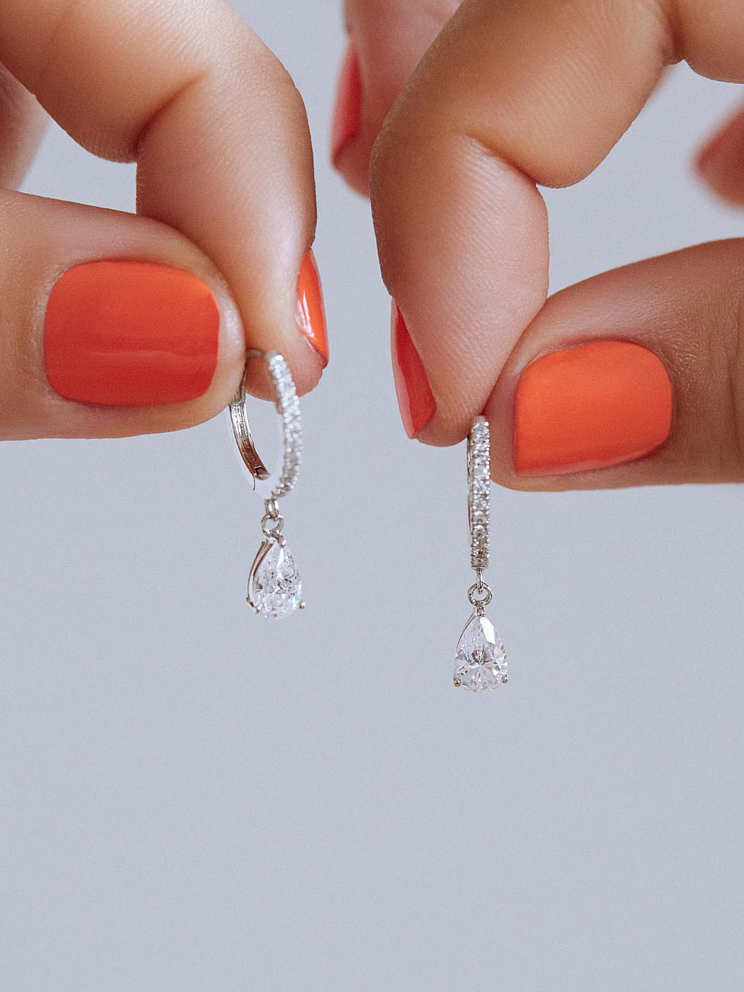 Ana Luisa Jewelry Earrings Small Hoops Delicate Huggie Hoops Elise Silver Rhodium-new1