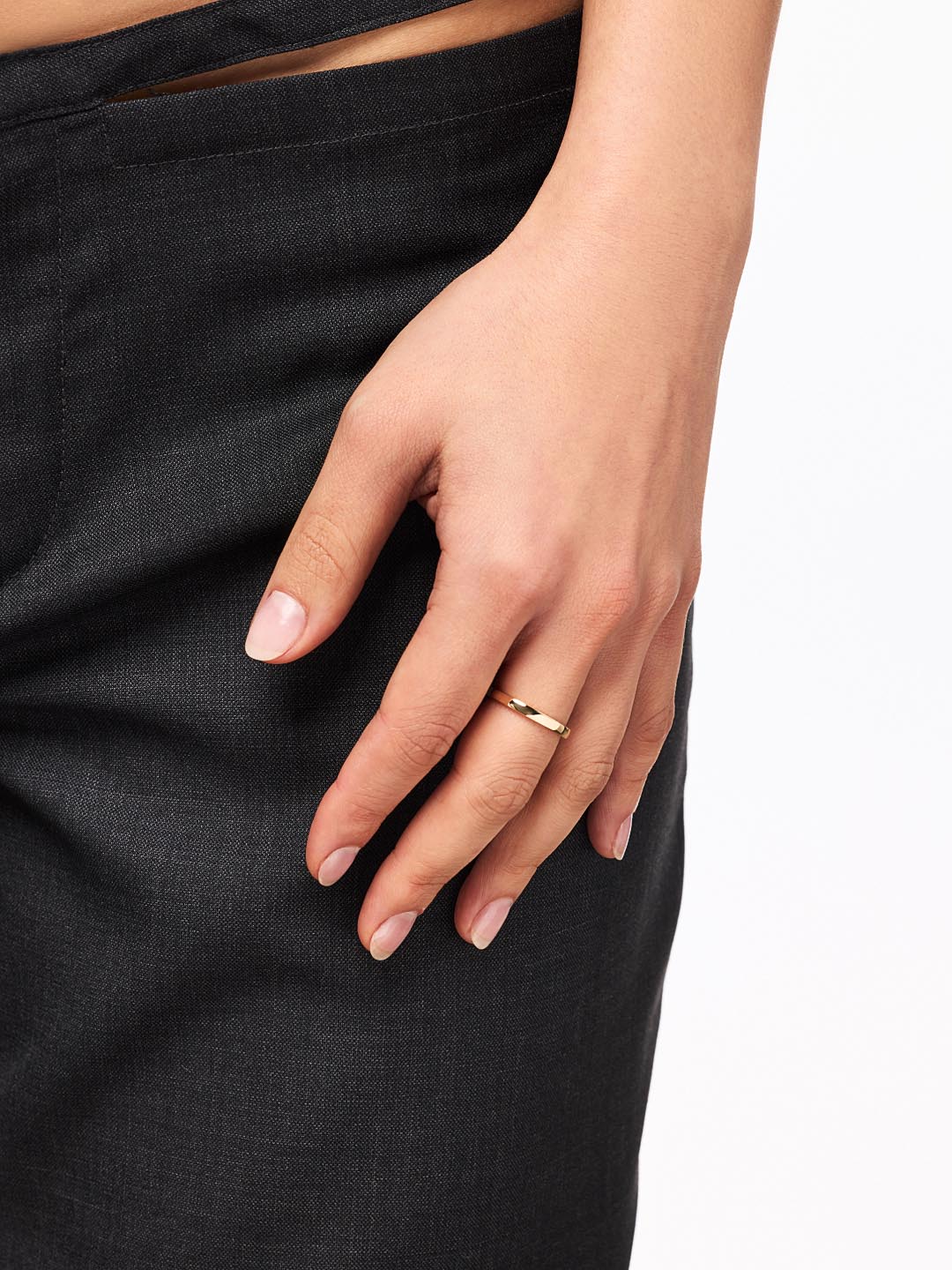Slim Eclipse Ring | 10K Solid Yellow Gold
