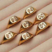 The Tiny Varsity Signet Ring | 18KT Gold Vermeil & Sterling Silver