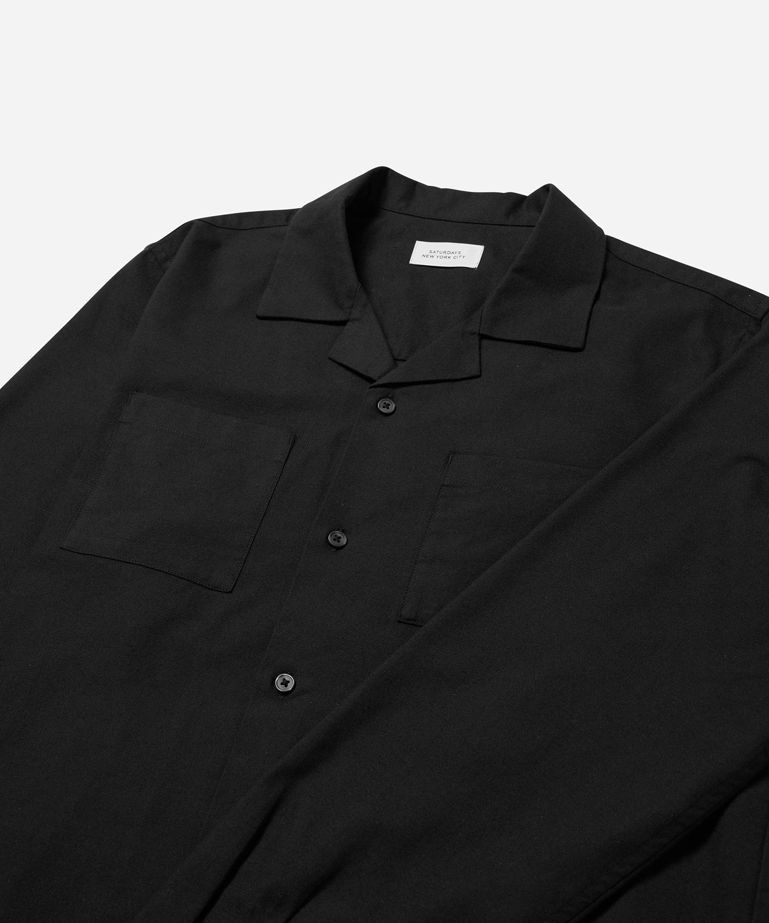 Black | Marco Wool LS Shirt | Saturdays NYC