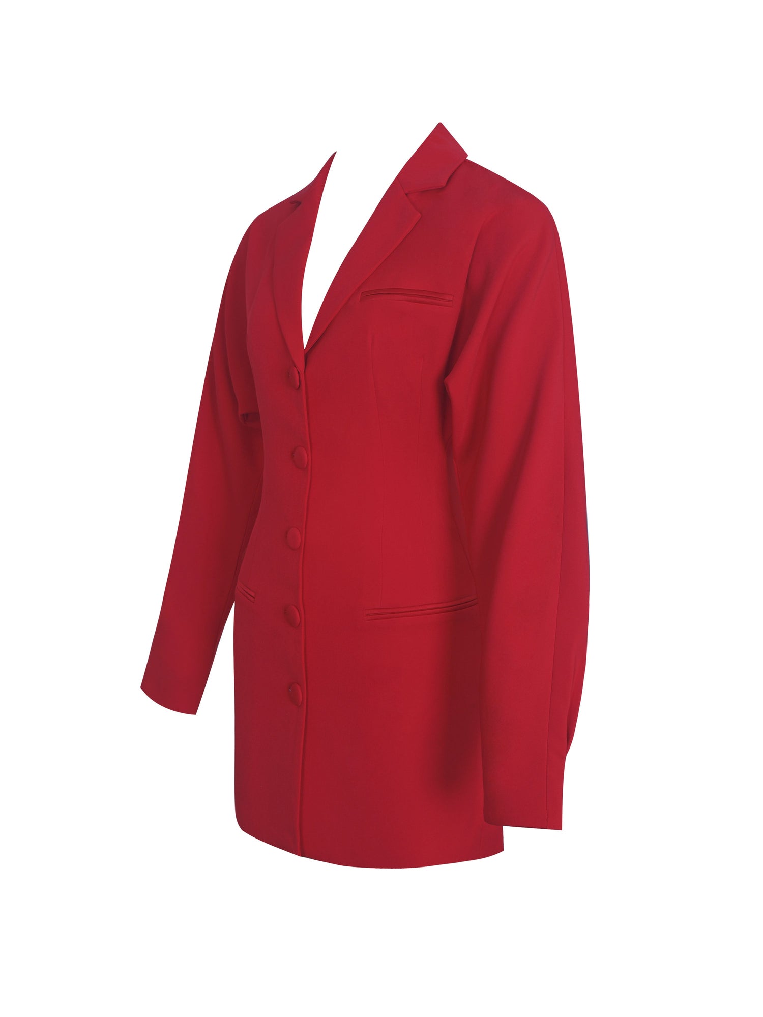 Blythe Batwing Blazer Mini Dress | Cherry Red