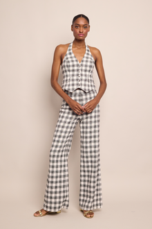 Mayflower Pants | Black Ivory Boucle Grid