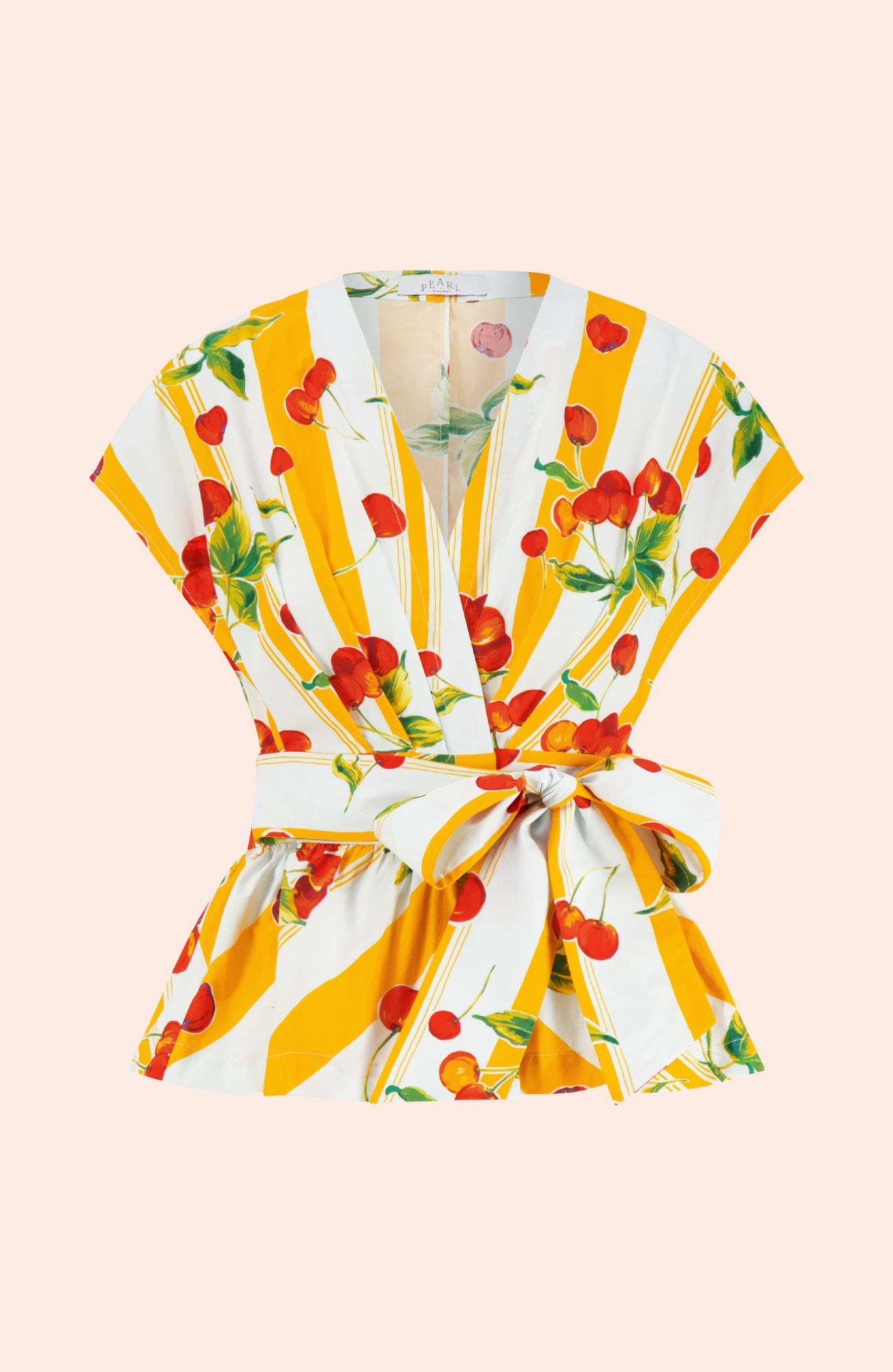 Cherry Printed Cotton Tie Top | Mango Multi