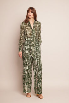 Mayflower Pants | Abstract Dot Green Turtledove