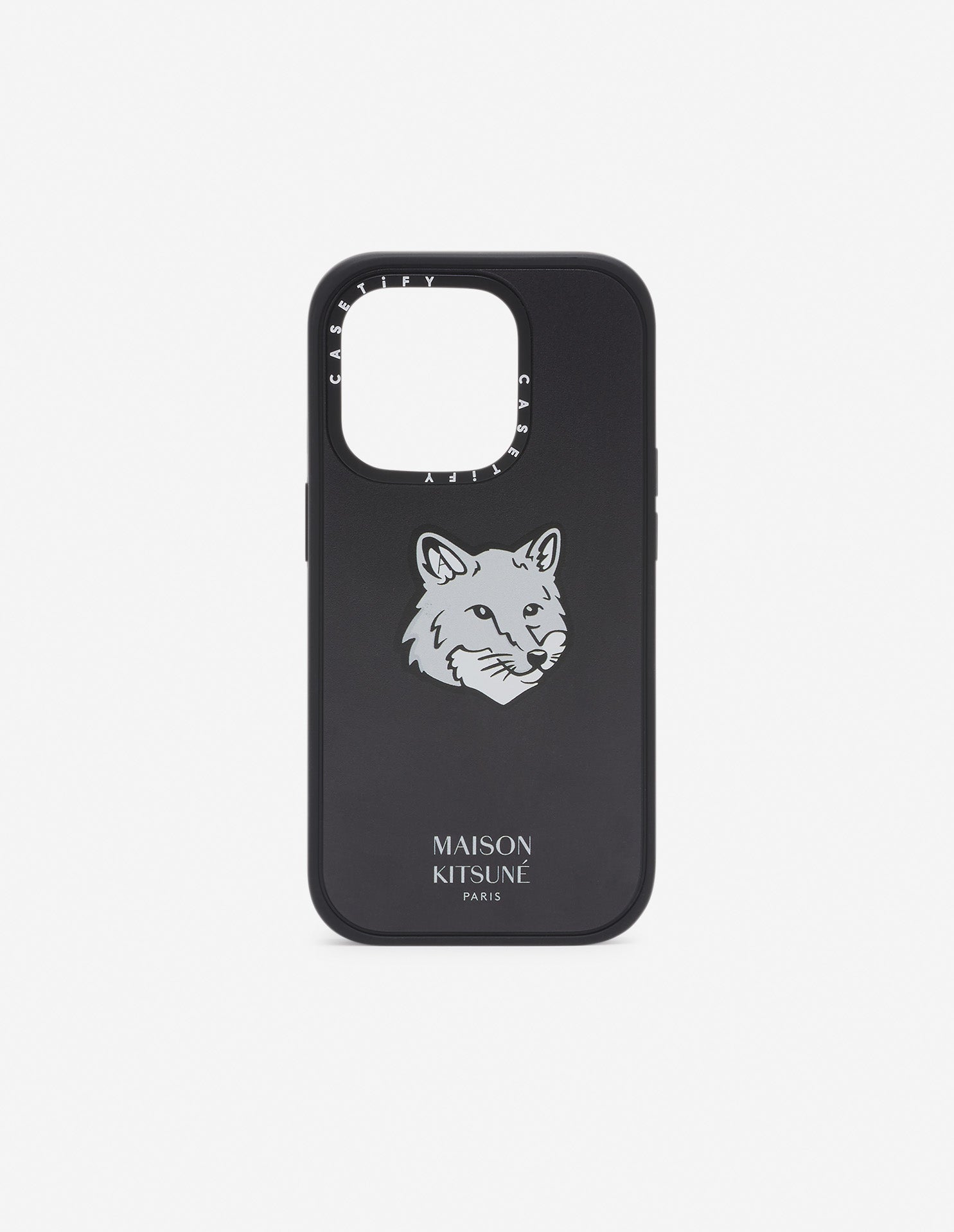 Unisex | Maison Kitsune | Casetify Bold Fox Head Print iPhone Case | Black