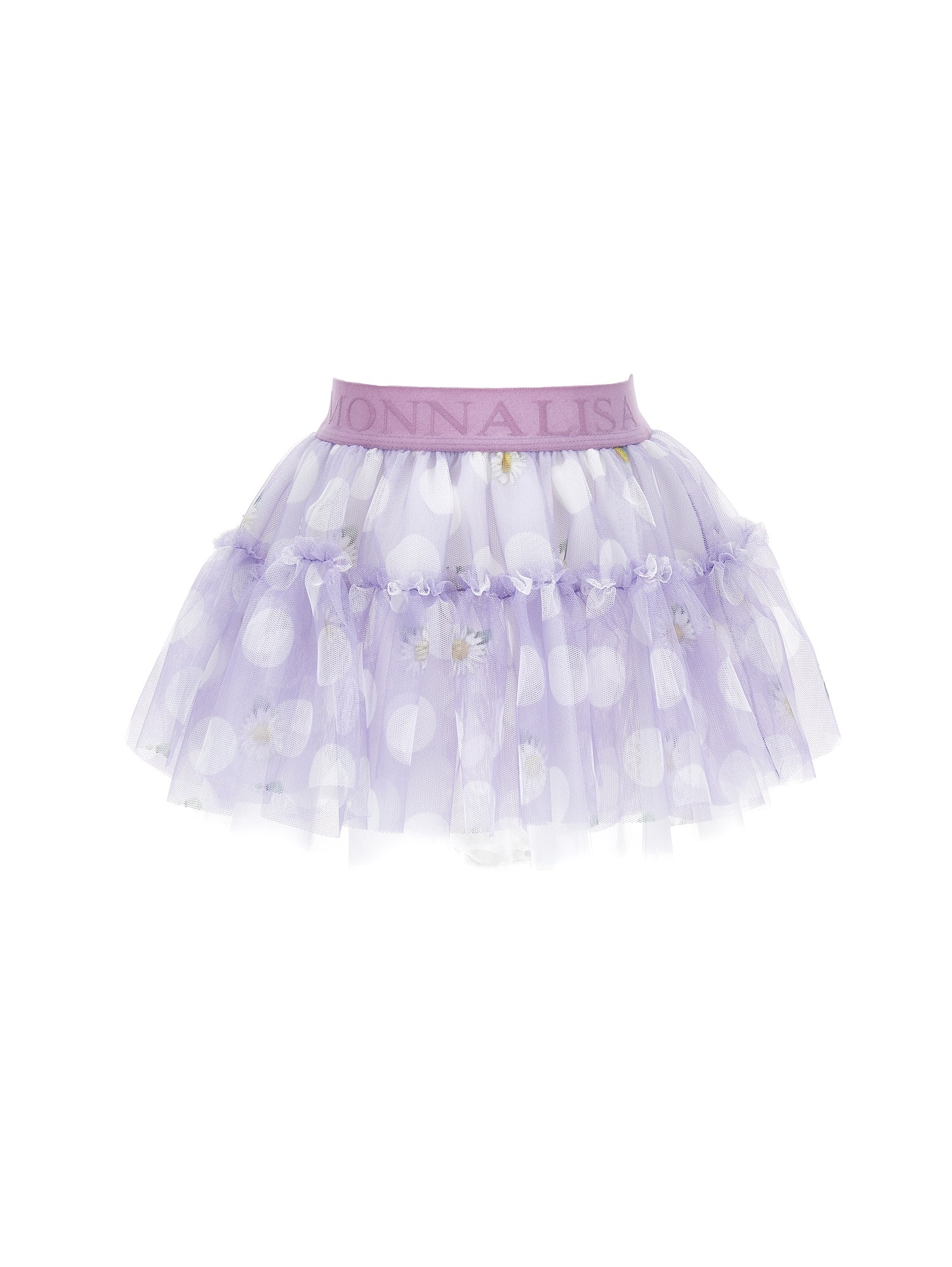 Girls | Tulle Skirt With Polka Dots And Daisies | Wisteria