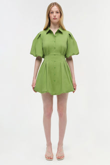 Womens | Cleo Cotton Mini Dress | Deep Peridot