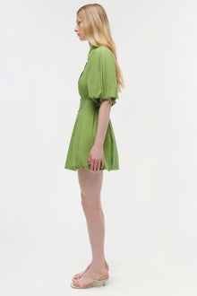 Womens | Cleo Cotton Mini Dress | Deep Peridot