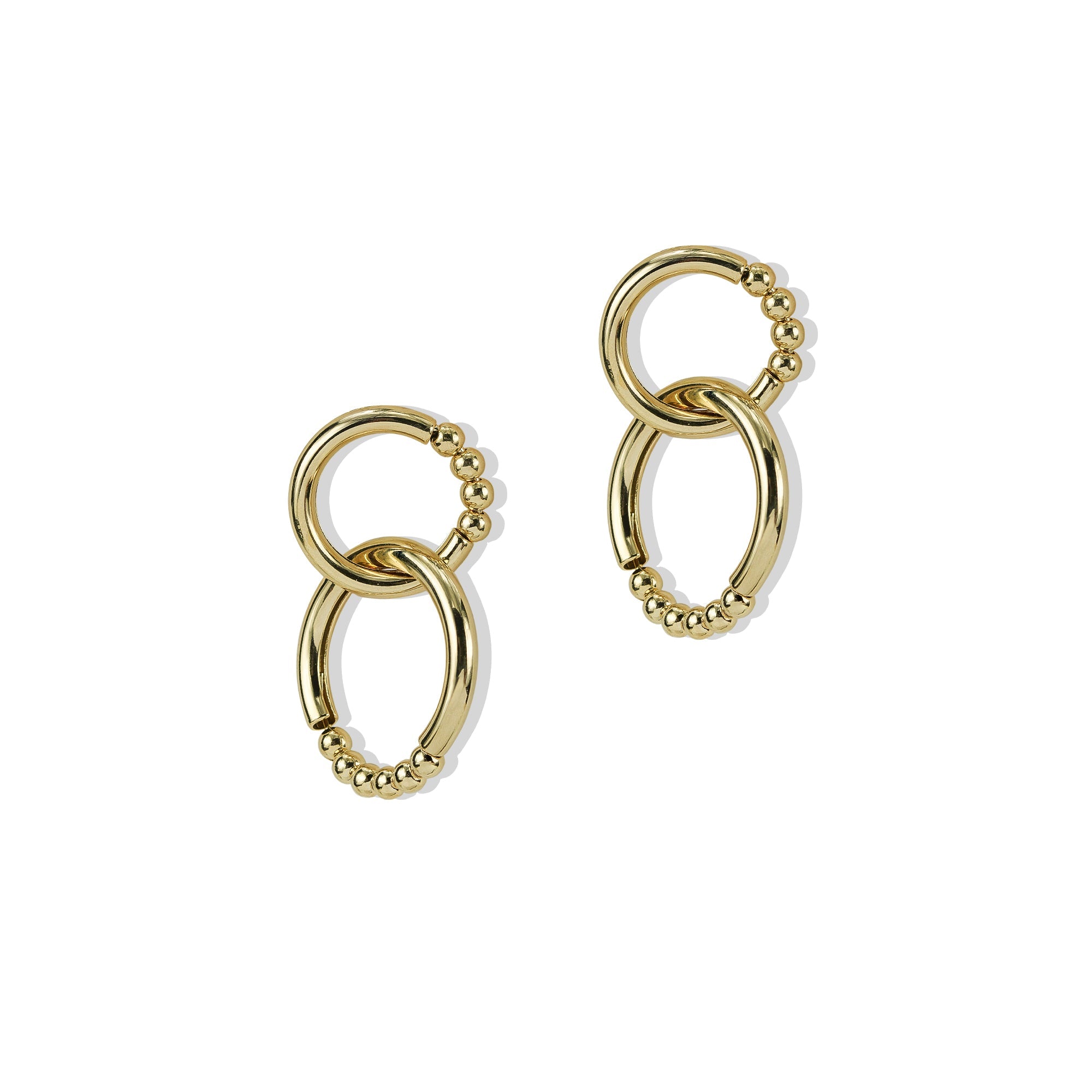 The Castilla Double Link Earring | 18K Yellow Gold-Plated