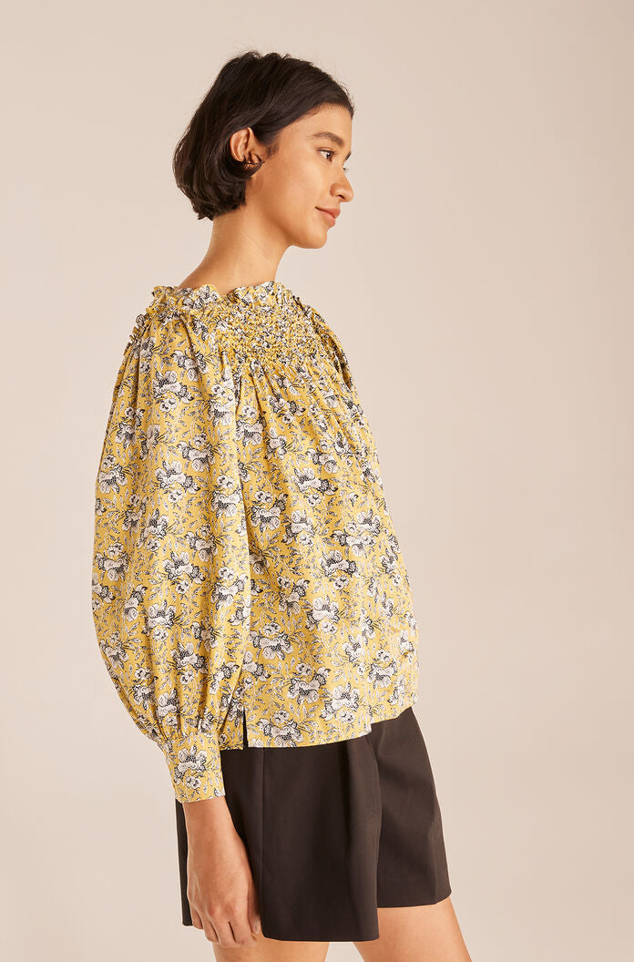 Intaglio Rose Smocked Blouse | Intaglio Rose Limeaide Combo