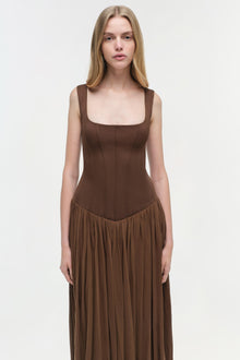 Womens | Jamie Jersey Midi Dress | Cocoa