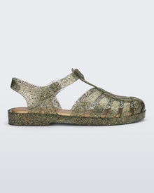 Womens | Possession Shiny Sandal | Glitter Clear/Beige