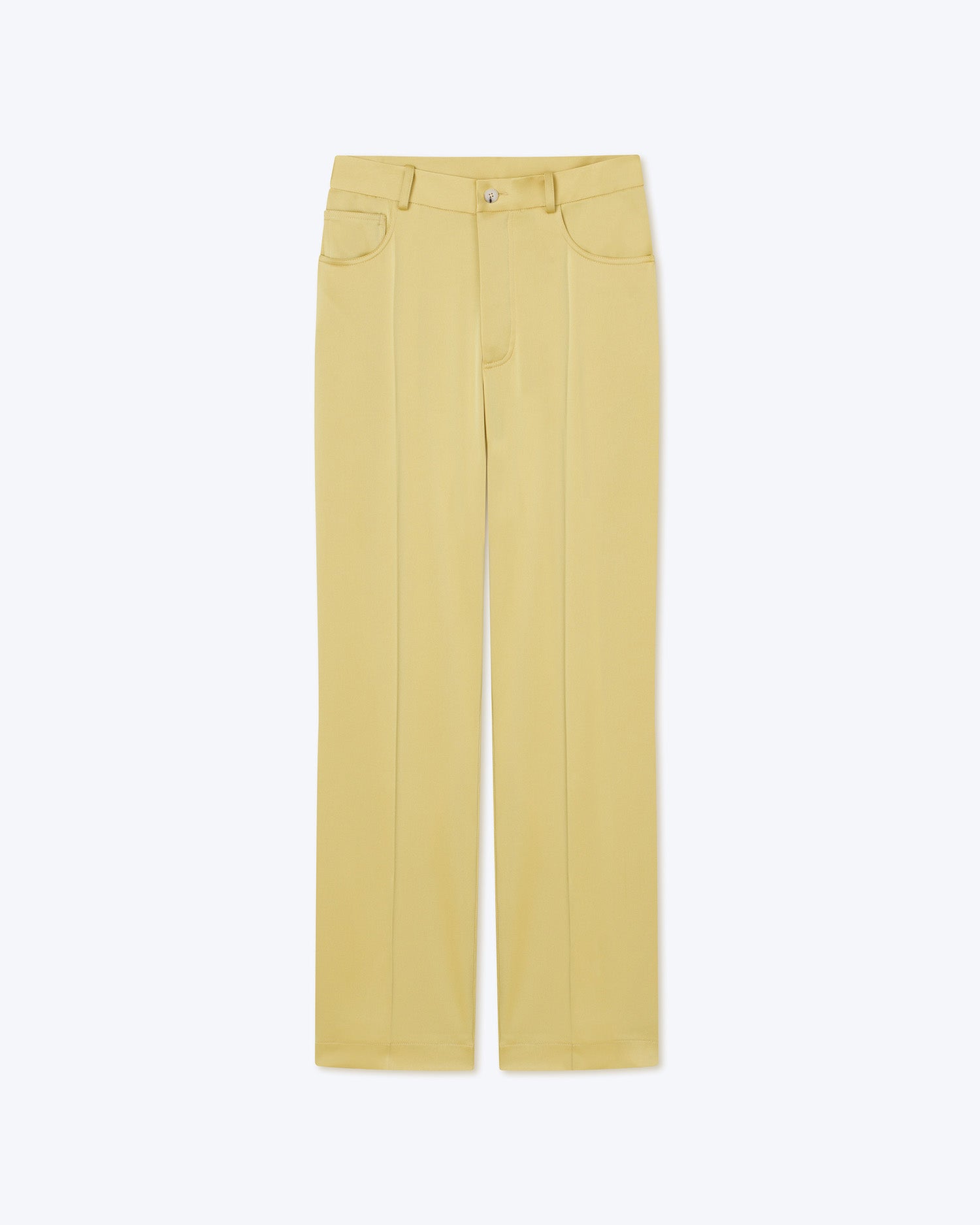 Macen Slip Satin Pants | Yellow