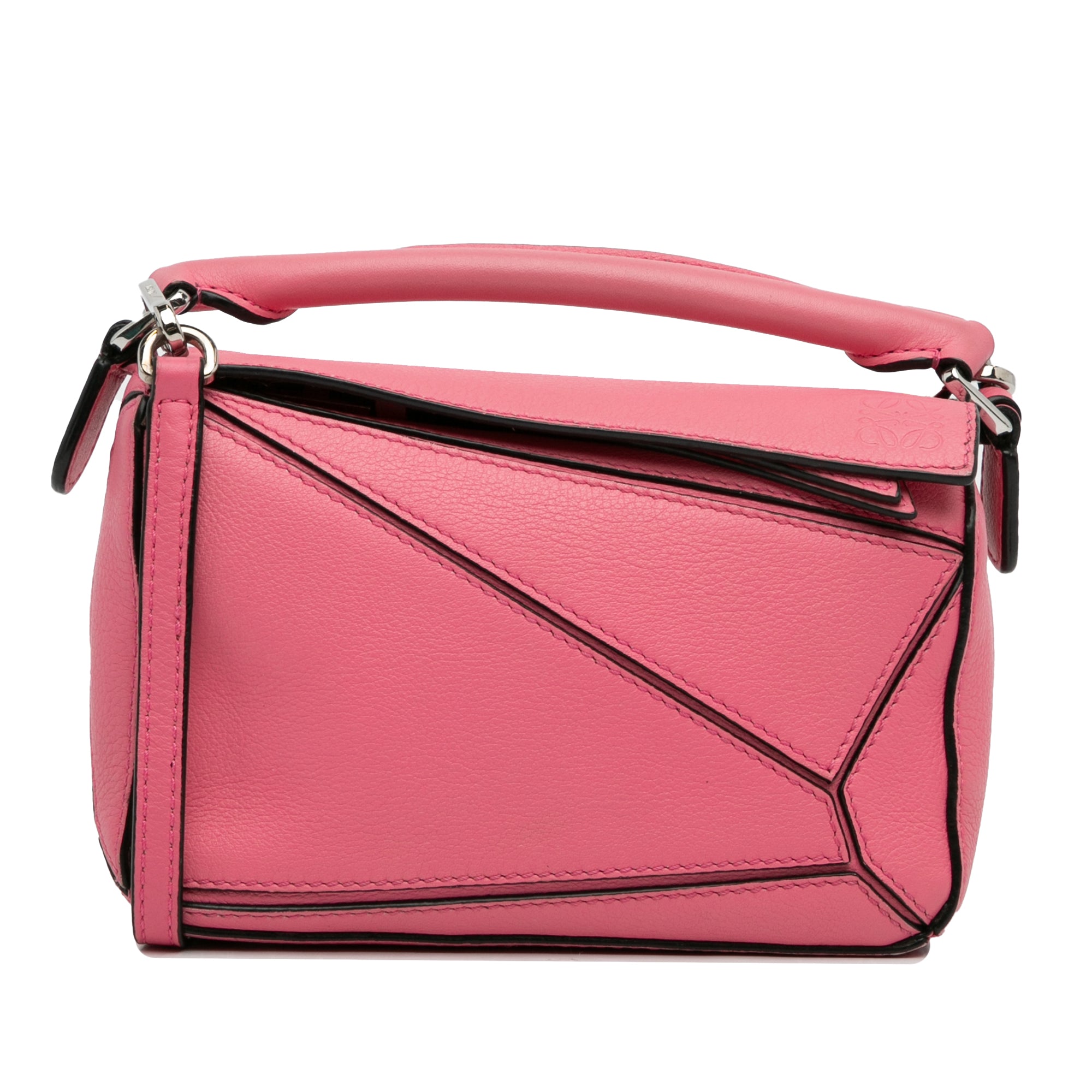 Loewe | Pre-Owned Mini Calfskin Puzzle Satchel | Pink