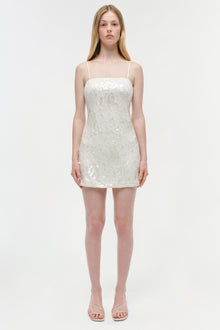 Womens | Lollie Embellished Mini Dress | Ivory