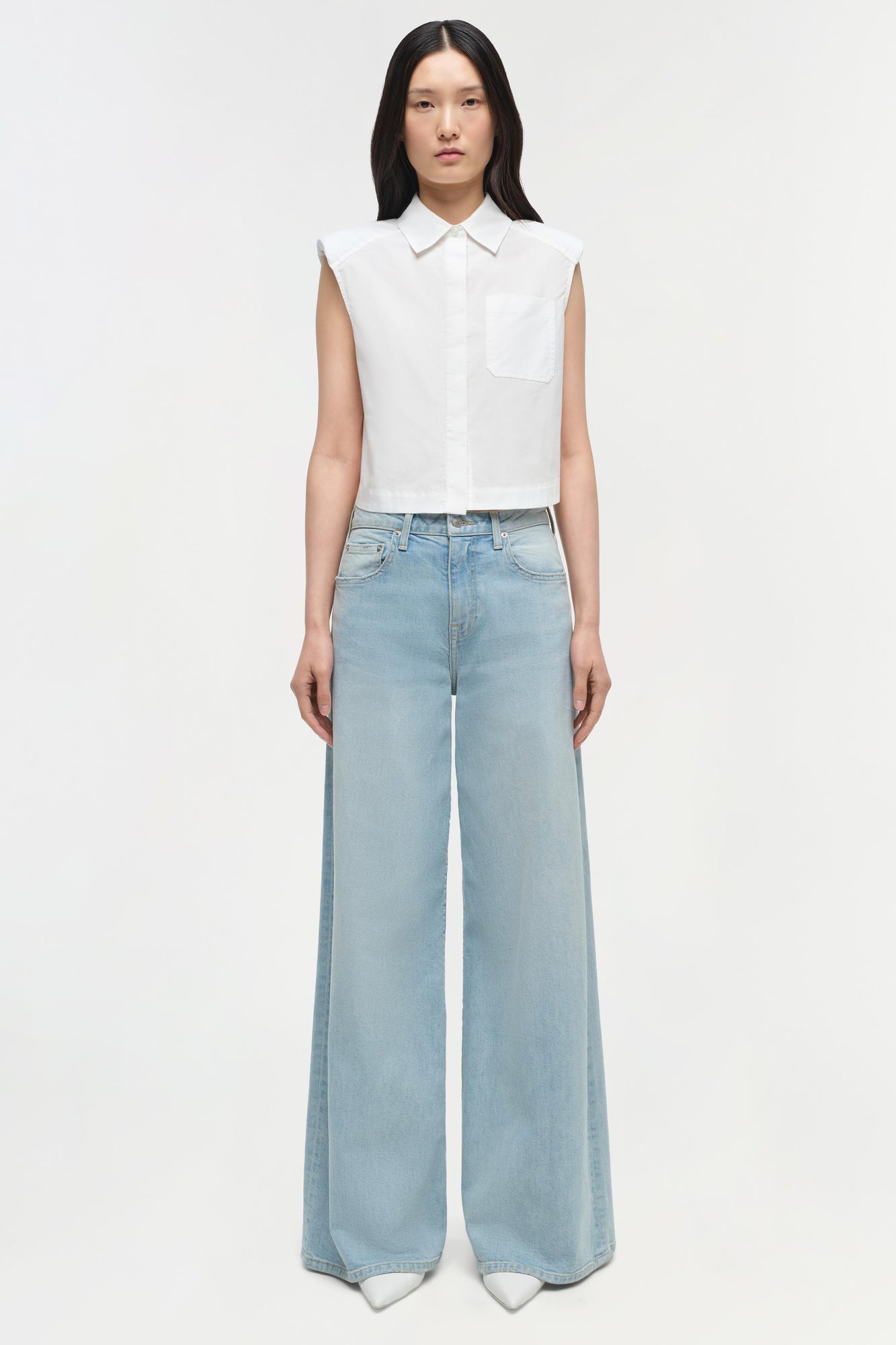 Womens | Greer Wide Leg Jean | Santorini