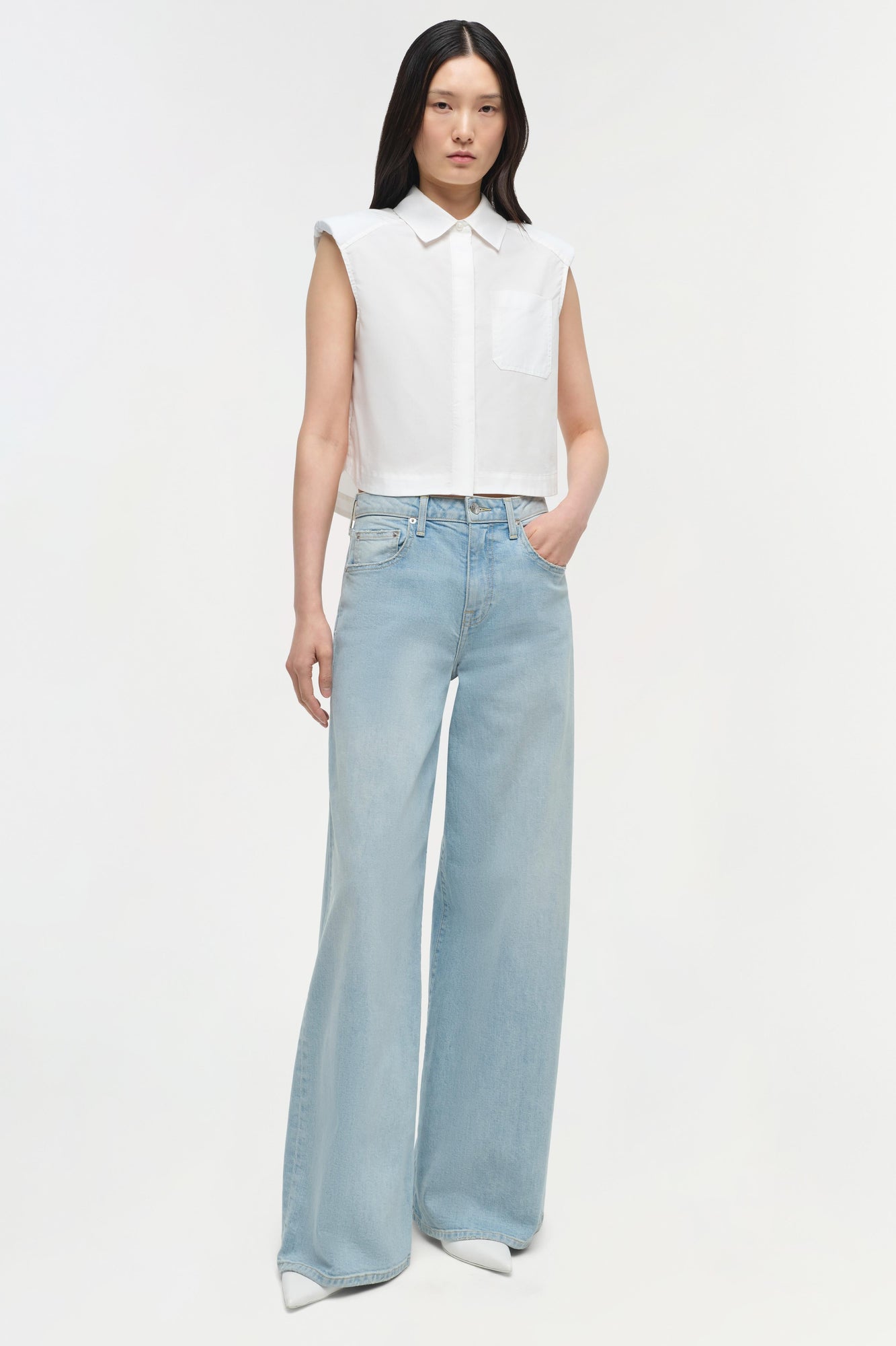 Womens | Greer Wide Leg Jean | Santorini