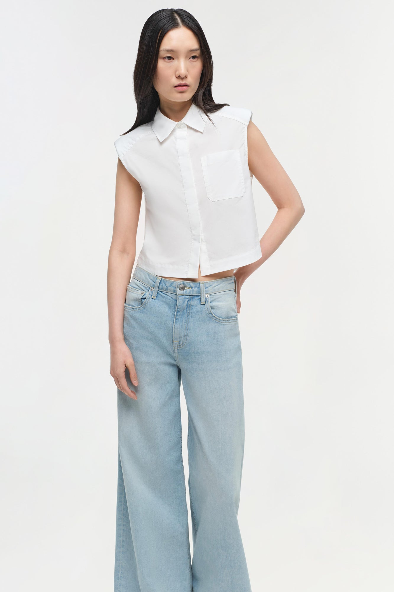 Womens | Greer Wide Leg Jean | Santorini