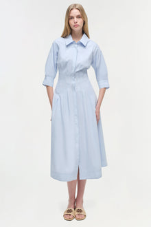 Womens | Jazz Cotton Midi Dress | French Blue