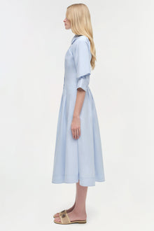 Womens | Jazz Cotton Midi Dress | French Blue