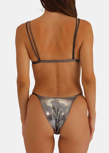 Matrix Lucid Bikini Top | Chrome Silver