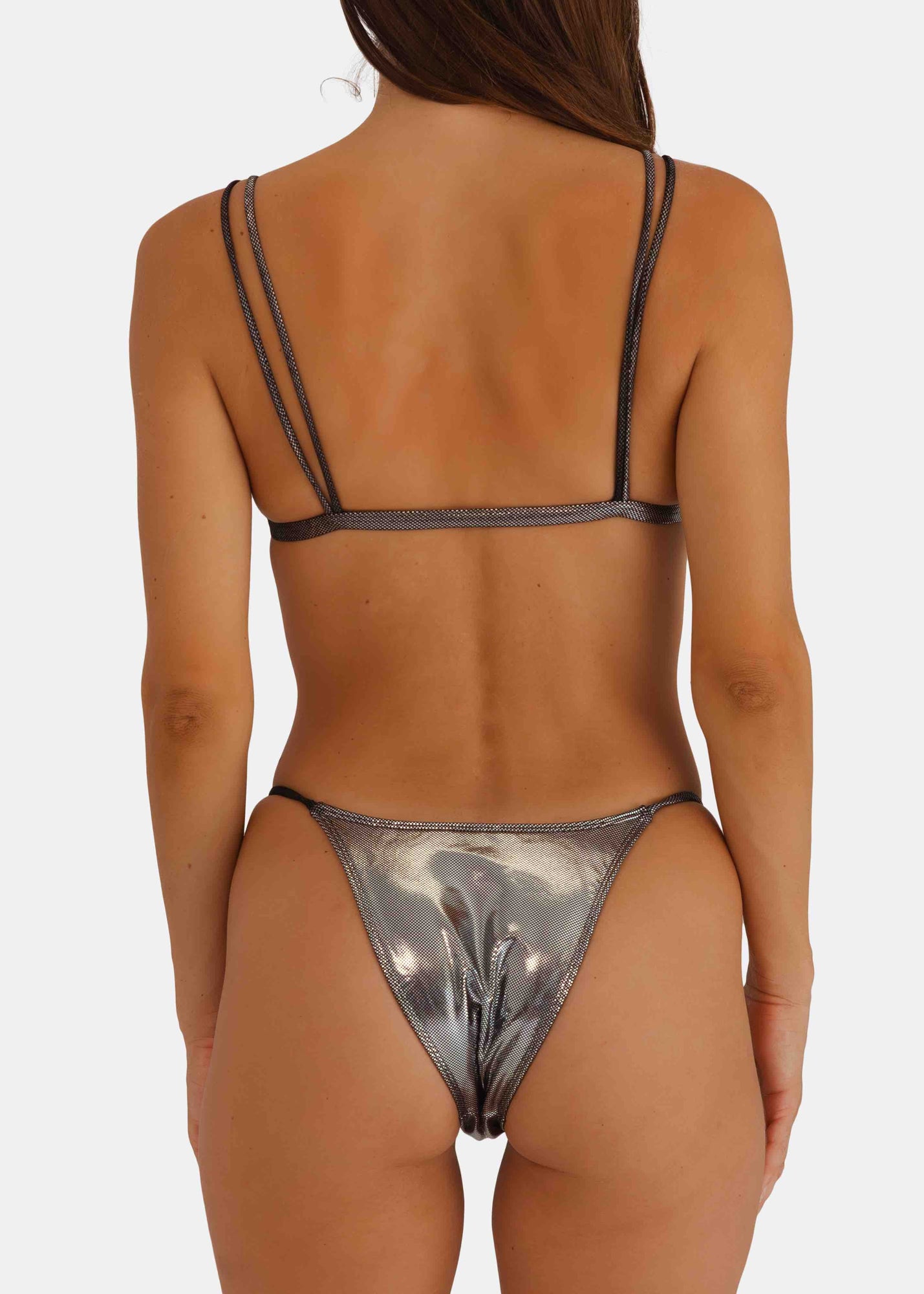 Matrix Lucid Bikini Top | Chrome Silver
