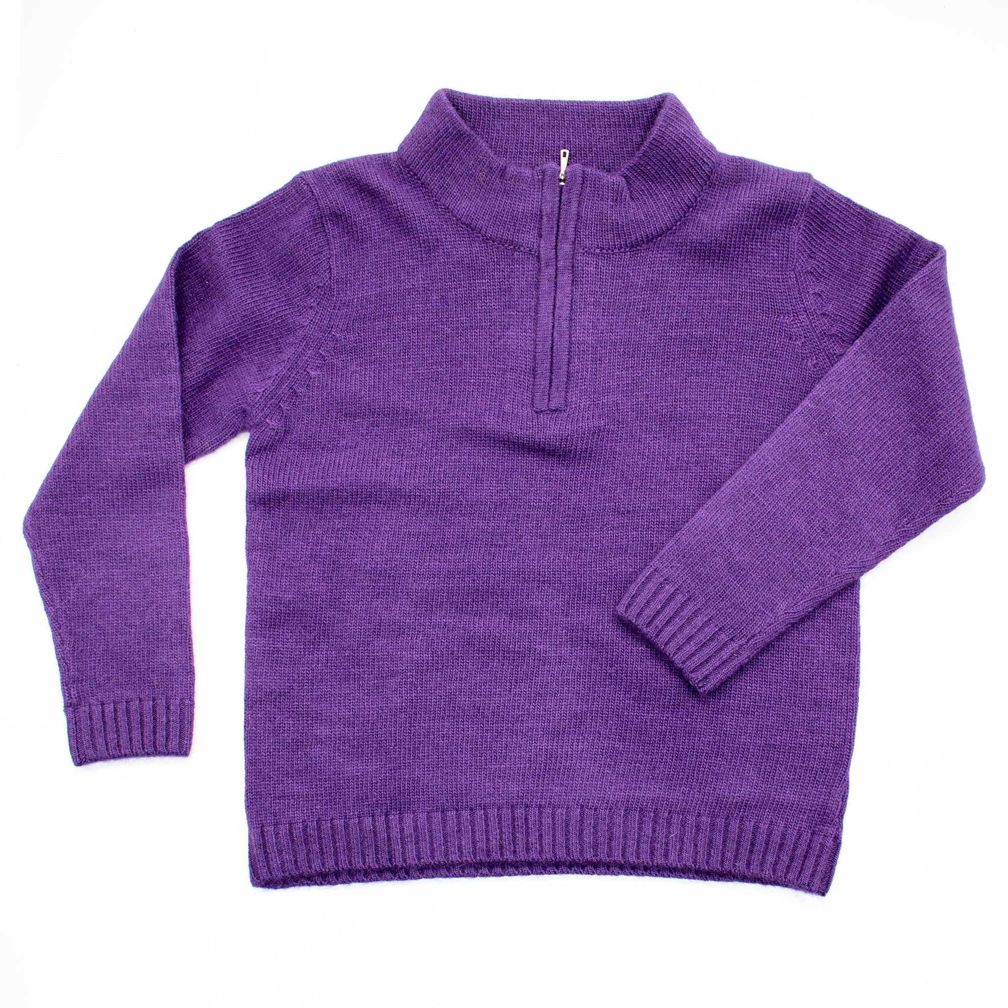 Kids Sweater With Zipper | Purple