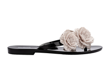 Womens | Harmonic Springtime Flip Flop | Black/Beige