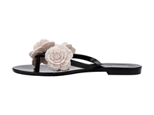 Womens | Harmonic Springtime Flip Flop | Black/Beige
