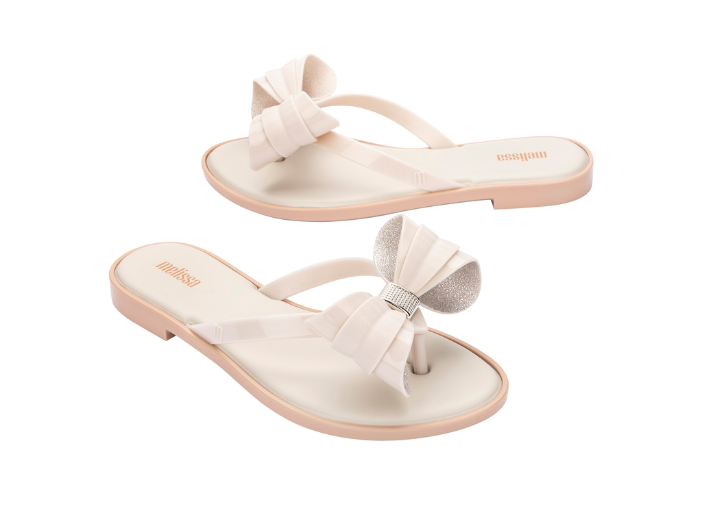 Womens | Slim V Flip Flop | Beige/Beige