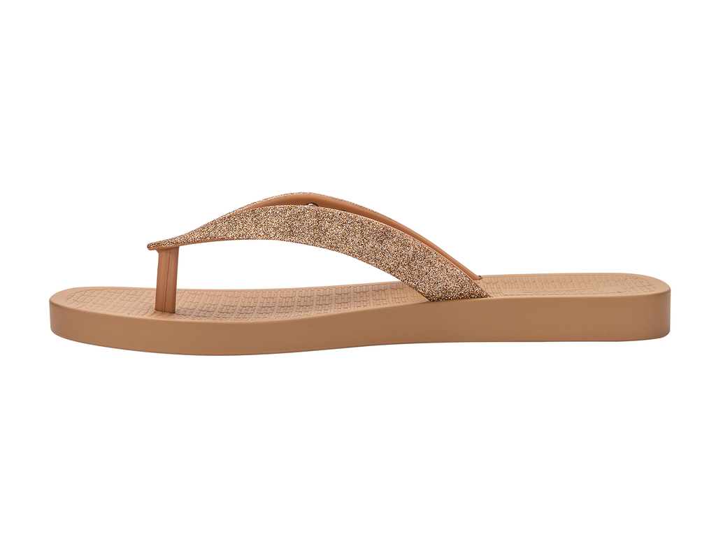 Womens | Sun Long Beach II Flip Flop | Beige/Bronze
