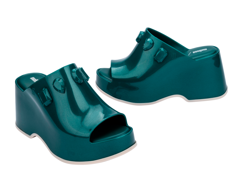 Womens | Patty Stones and Undercover Wedge | Metallic Green