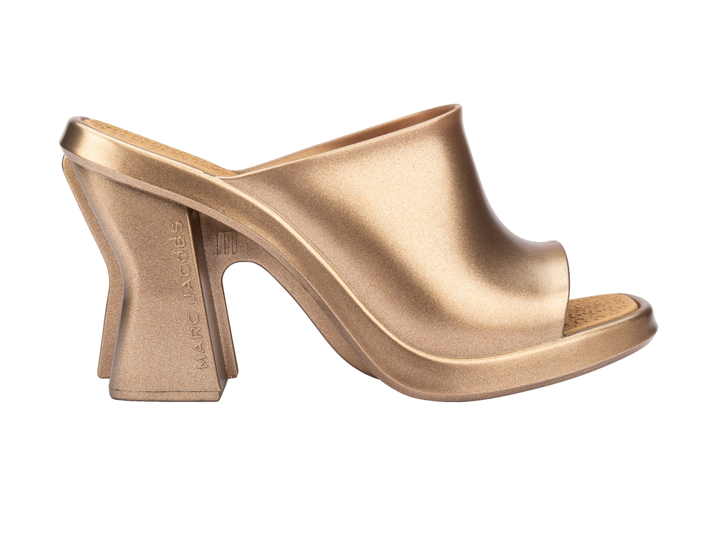 Womens | Melissa and Marc Jacobs Mule | Gold/Beige