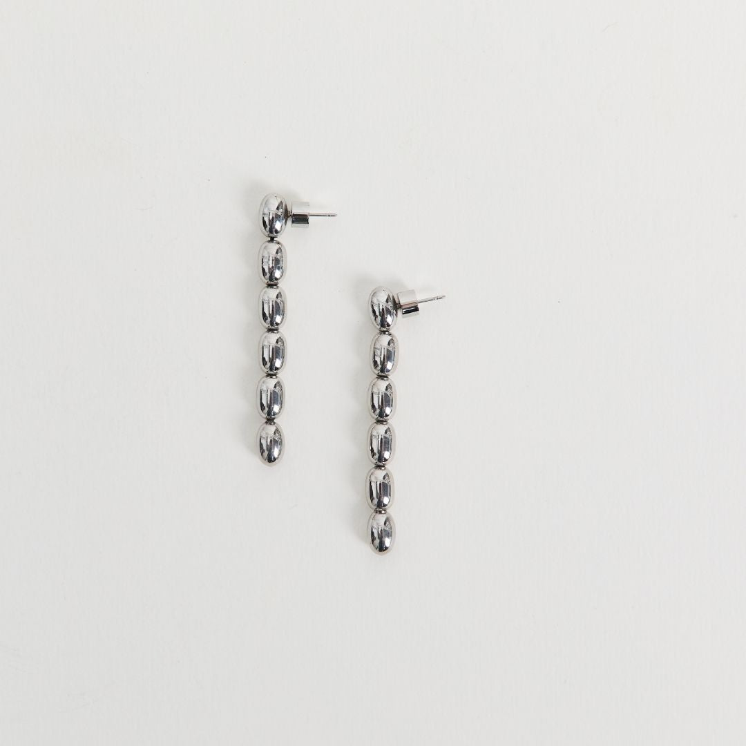 Edith Earrings | Silver PVD Plated Stainless Steel