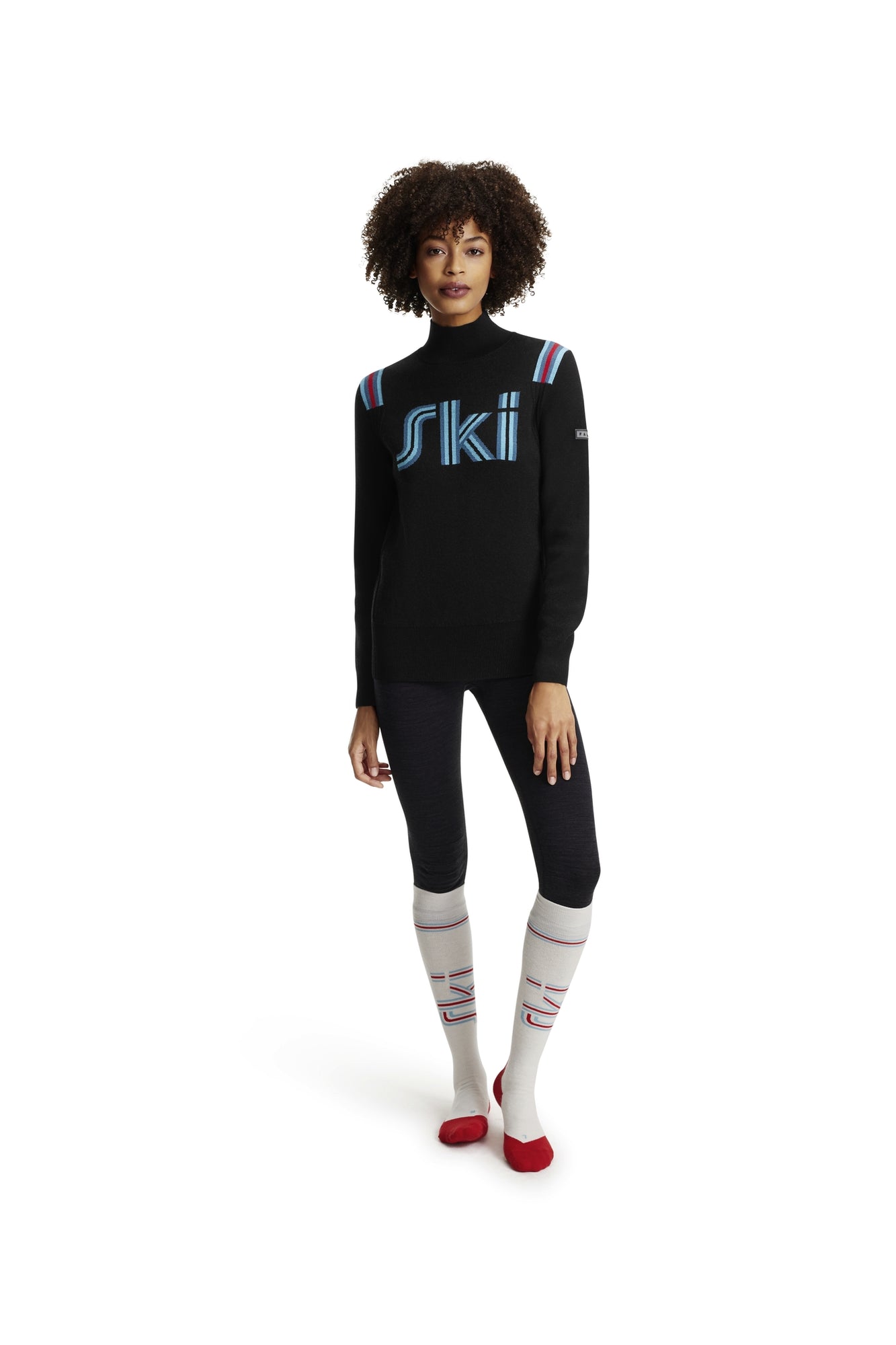 Women | SK Mock Neck Pullover | Black