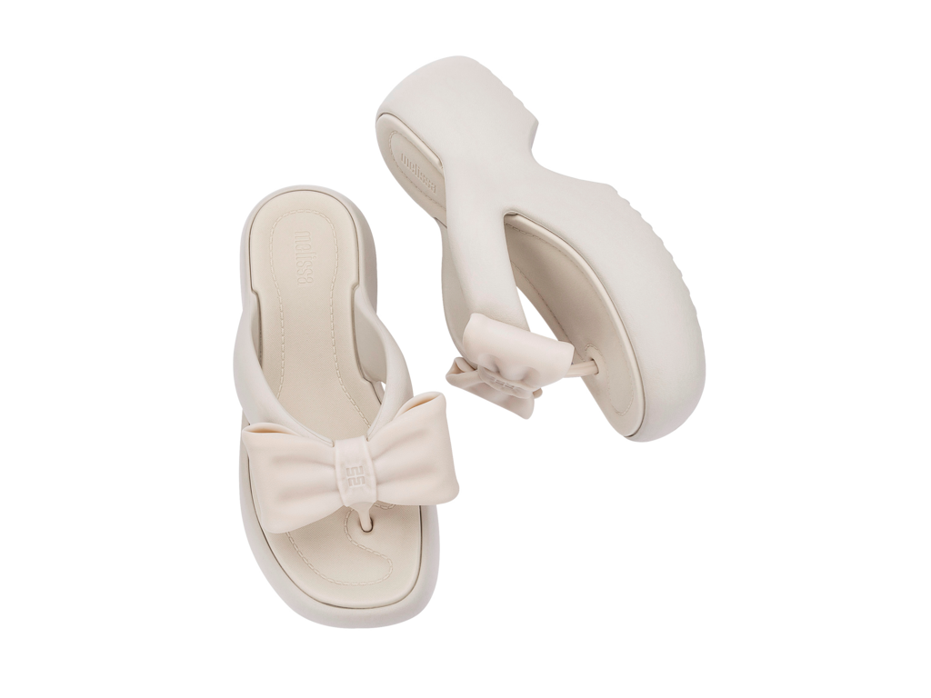Womens | Free Fuzzy Bow Platform | Beige
